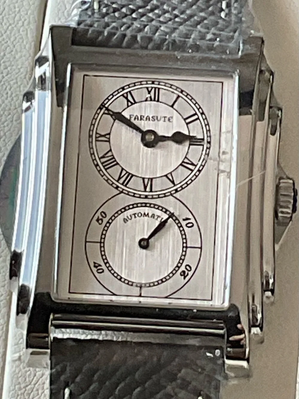 NIB AUTOMATIC Art Deco Farasute Dual Dial Doctors Watch Full Set